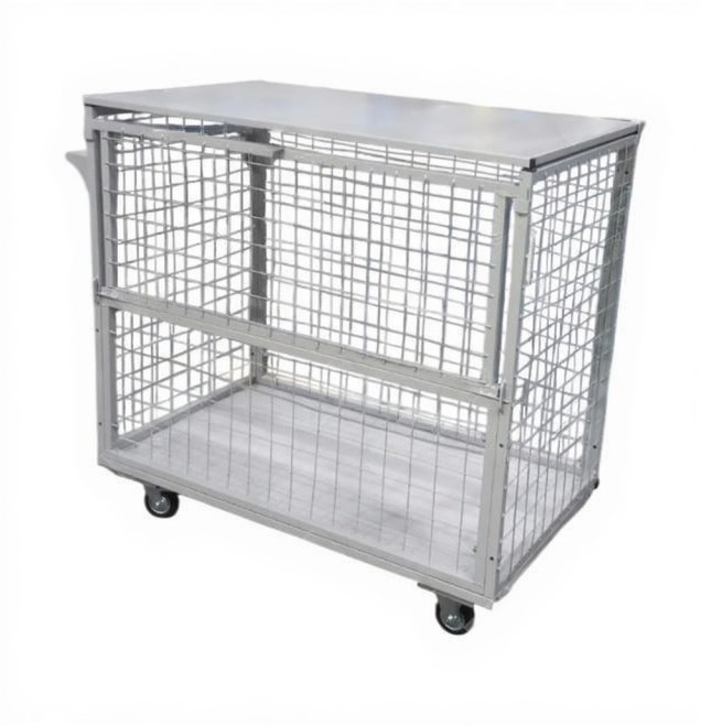 Дигрус Контейнер сетчатый КС2-10-10 с откидным бортом и глухой крышкой (1000х1200х1000 мм) KS2-10-10