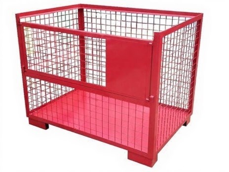 Дигрус Металлический контейнер усиленный с откидным бортом для склада MKU-OB-1200-800