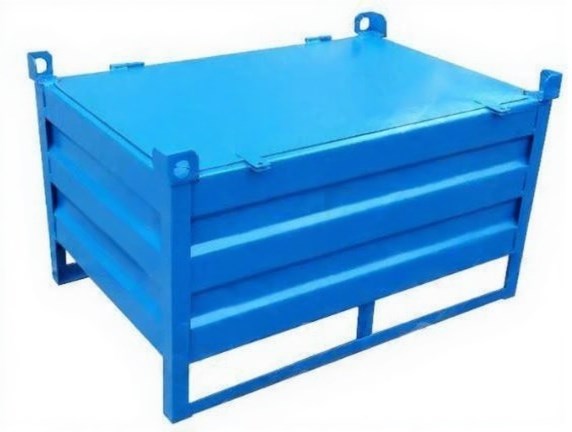 Дигрус Тара металлическая производственная с крышкой 1000х1200х650 мм TM-1000-1200-650