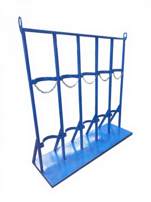 Дигрус Стойка металлическая СМГ-5К для 5-ти газовых баллонов (кислород, ацетилен, углекислота, аргон) SMG-5K