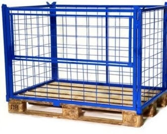 Дигрус Ограждение для поддонов сетчатое с откидным бортом 800х1200х1500 мм OPS-800-1200-1500