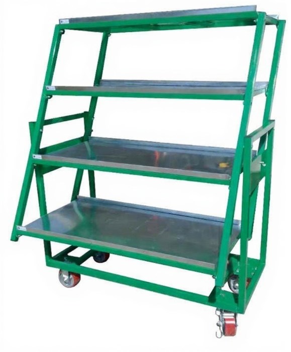 Дигрус Тележка витрина металлическая 4 полки TVM-4P