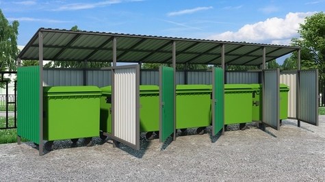 Мусорная площадка Дигрус на 5 баков 15450