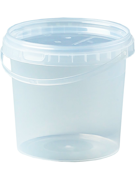 Дигрус Контейнер 1л. круглый, d-131мм, с ручкой, с прозрачной крышкой арт К-1-КРП/Д К-1-КРП/Д