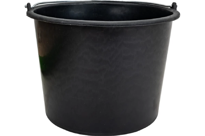 Ведро 12 л Дигрус без крышки с ручкой 230х230х305 чёрное ВБК5-Р-12-Ч/Д. Упаковка 5 шт. ВБК5-Р-12-Ч/Д