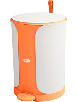 {{photo.Alt || photo.Description || 'Дигрус Бак 18л. с крышкой, с педалью, цв. оранжево-белый арт Б-18-ОБ/Д'}}