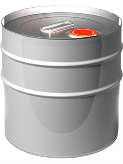 Дигрус Бочка-барабан металлическая 15л с крышкой берикап, белая ББМ-15КБ-Б/Д ББМ-15КБ-Б/Д