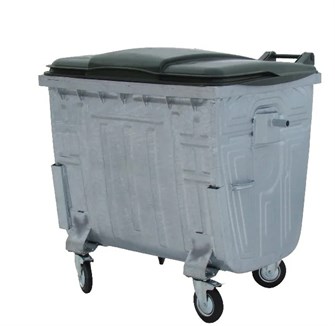 Оцинкованный евроконтейнер Дигрус с пластиковой крышкой 1.1 м3 К-03/Д К-03/Д