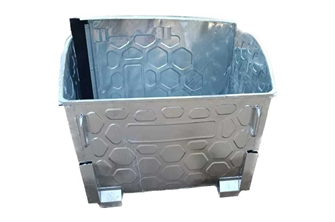 Дигрус Евроконтейнер оцинкованный  с полукруглой металлической крышкой 1.1м3 в разобранном виде К-31Р/ДБ