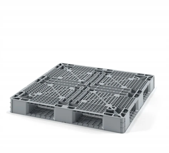 {{photo.Alt || photo.Description || 'Поддон Дигрус 1050х1050х120  перфорированный пластиковый для "биг-бэгов на трех полозьях серый'}}