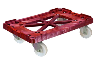 Тележка Дигрус п/э красная, колеса полиамидные Т-6417-КП-К/Д Т-6417-КП-К/Д