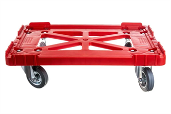 Тележка Дигрус п/э красная, колеса резиновые серые Т-6417-КРС-К/Д Т-6417-КРС-К/Д