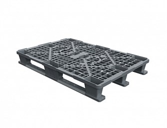 Дигрус Поддон перфор пластиковый 1200х800х150 на 3-х полозьях серый арт ППП-120х80х15-3ПС/Д ППП-120х80х15-3ПС/Д