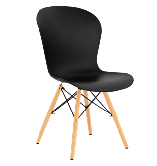 Стул ЛОФТ с ножками металл и дерево Антрацит 13754