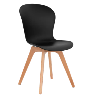 Стул ЛОФТ с деревянными ножками Антрацит 13758