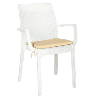 Подушка для стула РАТТАН Слоновая кость 13793