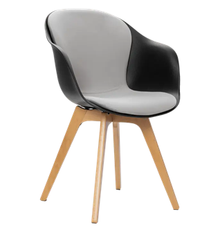 Кресло ЛОФТ с деревянными ножками и мягкой вставкой 13798