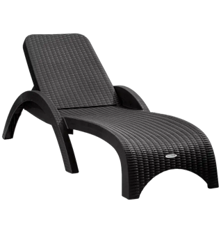 Шезлонг РАТТАН антрацит 13812