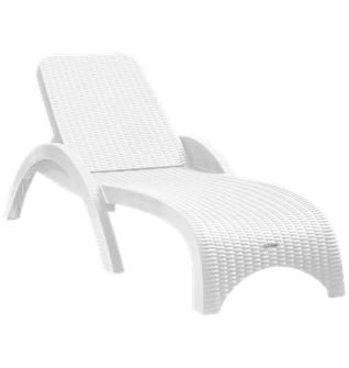 Шезлонг РАТТАН белый 13813