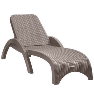 Шезлонг РАТТАН серый 13815