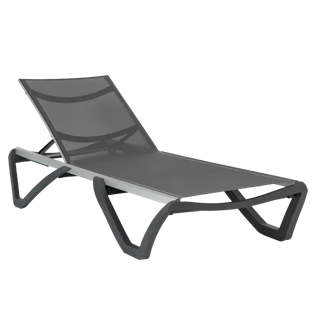 Шезлонг МОДЕРН антрацит с тканью антрацит 13843