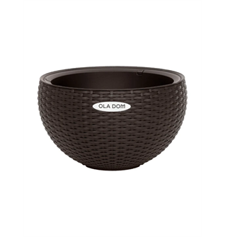 Кашпо круглое РАТТАН 5 литров 13854