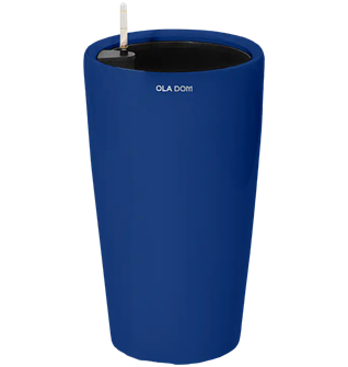 Кашпо круглое ДЕЛЮКС ЛОНГ кобальт 18 литров 13875