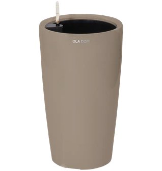 Кашпо круглое ДЕЛЮКС ЛОНГ мокко 63 литра 13880