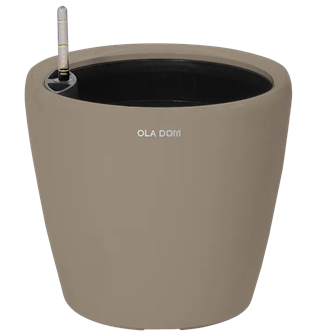 Кашпо круглое ДЕЛЮКС мокко 42 литра 13896