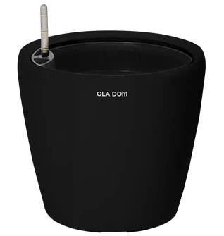 Кашпо круглое ДЕЛЮКС черный 26 литров 13901