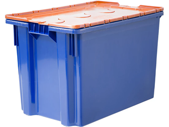 Дигрус Ящик сплошной 600х400х415 Safe Pro синий с оранжевой крышкой Я/СПЛ-6440Р-КР-СОКР/Д Я/СПЛ-6440Р-КР-СОКР/Д