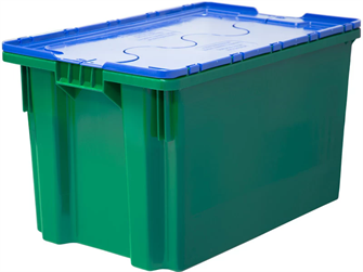 Дигрус Ящик сплошной 600х400х365 Safe Pro зеленый с синей крышкой Я/СПЛ-6435Р-КР-ЗСК/Д Я/СПЛ-6435Р-КР-ЗСК/Д