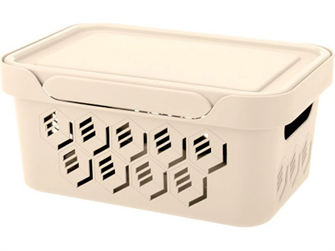 Дигрус Ящик для хранения перфорированный 270х190х120, объем 4.6л, бежевый  ЯП-Дел27.19.12-Б/Д ЯП-Дел27.19.12-Б/Д