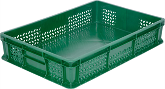 Дигрус Ящик 600х400х120 мм, перфорированные стенки, дно сплошное, зелёный ЯП-6412-З/Д ЯП-6412-З/Д