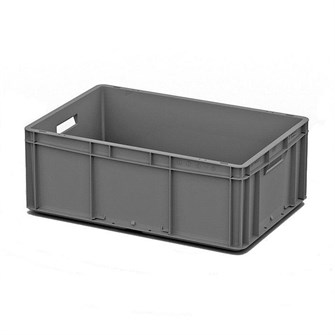 {{photo.Alt || photo.Description || 'Дигрус Пластиковый ящик(евроконтейнер) 600х400х220   серый с гладким дном  с ручками  EC6422.1-ЯС/Д'}}