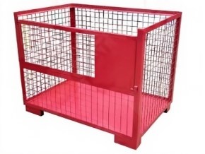 Дигрус Тара металлическая производственная сетчатый с откидным бортом 1200х1200х650 мм TMPS-1200-1200-650