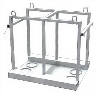 Дигрус Контейнер КГБ-08 для 8-ми газовых баллонов 230 мм KGB-08-230-8