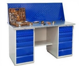 Дигрус Верстак 1600Х700Х866 мм с двумя драйверами (металлический) V-1600-700-866-2D