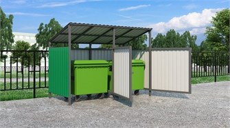 Мусорная площадка Дигрус на 2 бака 15445