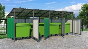 Мусорная площадка Дигрус на 4 бака 15449