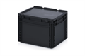 Антистатическая тара (контейнер) Дигрус с крышкой на шарнире 400х300х285 АнК.КШ43.27-С/Д АнК.КШ43.27-С/Д