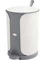 Дигрус Бак 11л. с крышкой, с педалью, цв. серо-белый арт Б-11-СБ/Д Б-11-СБ/Д