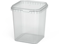 Дигрус Ведро пластиковое 1,5 литра с крышкой, прозрачное ВПк1,5-П/Д ВПк1,5-П/Д