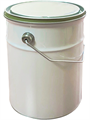 Дигрус Ведро металлическое 5л прижимная крышка, с покрытием внутри, белое ВМпкП5-Б/Д ВМпкП5-Б/Д