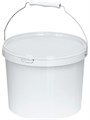 Дигрус Ведро п/п 11л. круглое, с белой крышкой, с ручкой. ВПК-11-БК/Д