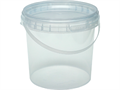 Дигрус Ведро пластиковое 1,18 литра с крышкой, прозрачное ВП-1,18-КП/Д