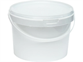 Дигрус Ведро 2,3л. круглое, с белой крышкой, с ручкой. ВПК-2,3-БК/Д