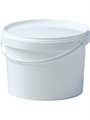 Дигрус Ведро пластиковое 2,75 литра с крышкой, белое ВПк2,75-Б/Д ВПк2,75-Б/Д