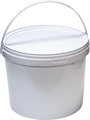 Дигрус Ведро 11,5л круглое с крышкой с пластиковой ручкой (ПП), белое ВПК-11,5-ПР/Д