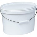 Дигрус Ведро пластиковое 11,3 литра овальное, белое. ВП-11,3-ОБ/Д
